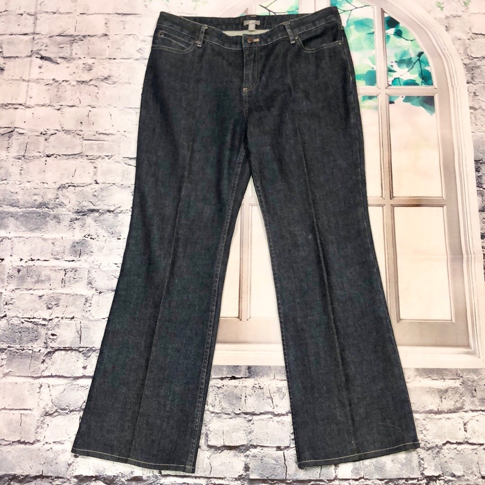 J. Jill Jeans Straight Leg, Stretch Dark Wash